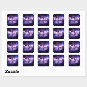 Galaxy Space Stars Ultra Violet Paarse Nebula Vierkante Sticker (Vel)