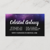 Galaxy Space Stars Ultra Violet Paarse Nebula Visitekaartje (Achterkant)