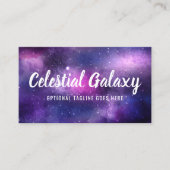 Galaxy Space Stars Ultra Violet Paarse Nebula Visitekaartje (Voorkant)