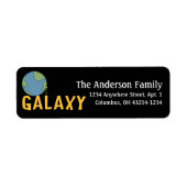 Galaxy Space Theme Return Address Label (Voorkant)