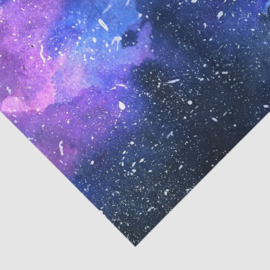 Galaxy Space Universe Waterverf Paars Tissuepapier (Detail)