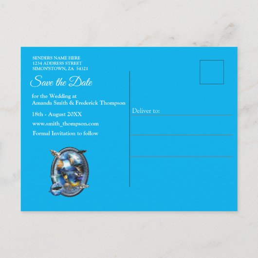 Galaxy Space Visitors Aankondigingskaart (Achterkant)