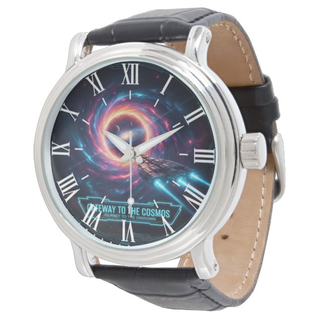 Galaxy Space Watch for Men Horloge (Gekanteld)
