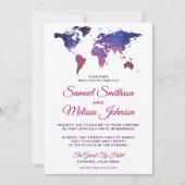 Galaxy Space Wereldkaart Wedding Kaart (Voorkant)