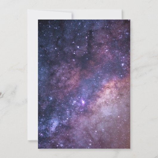 Galaxy Space Wereldkaart Wedding Kaart (Achterkant)