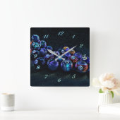 Galaxy Sparkle Billiards Square Wall klok (Huis)