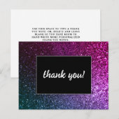 Galaxy Sparkle Glam Chique Moderne Bruiloft Glitte Briefkaart (Voorkant / Achterkant)