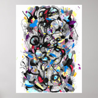 Galaxy splat schilderij poster