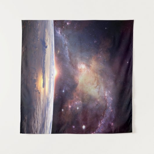 Galaxy star infinity cosmos dark wandkleed (Voorkant (horizontaal))