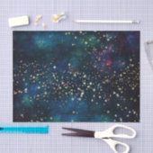 Galaxy Star Space Night Blue en Paars Tissuepapier (Craft)