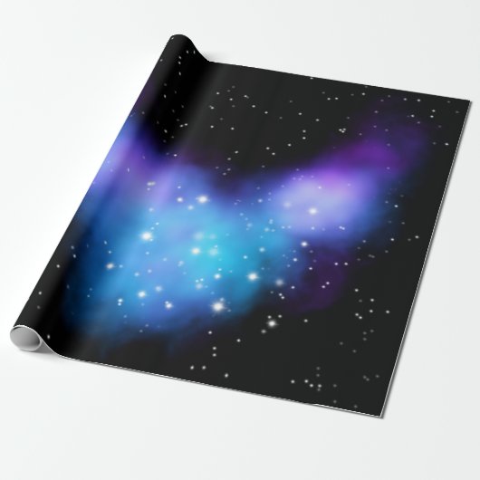 Galaxy Starlight Space Clouds Cadeaupapier (Uitgerold)