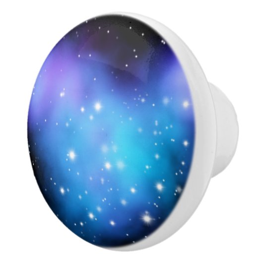 Galaxy Starlight Space Clouds Keramische Knop (Rechts)