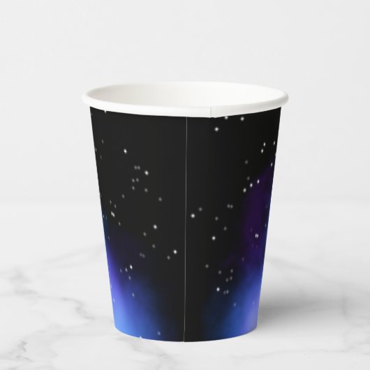 Galaxy Starlight Space Clouds Papieren Bekers (Rechts)