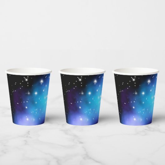 Galaxy Starlight Space Clouds Papieren Bekers (Multi)