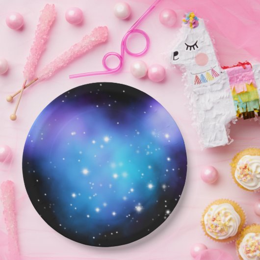 Galaxy Starlight Space Clouds Papieren Bordje (Feest)