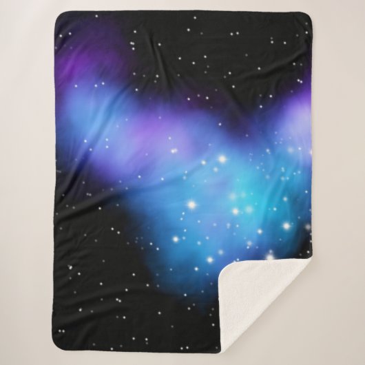 Galaxy Starlight Space Clouds Sherpa Deken (Voorkant)