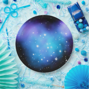 Galaxy Starlight Space Wolken Papieren Bordje