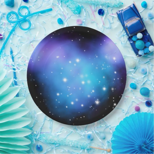 Galaxy Starlight Space Wolken Papieren Bordje (Feest)