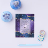 Galaxy Starry Night BAR MITZVAH Uitnodigingen Blau Flyer (Enkel)