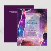 Galaxy Starry Night BAR MITZWAH Agaat Uitnodiging (Voorkant / Achterkant)