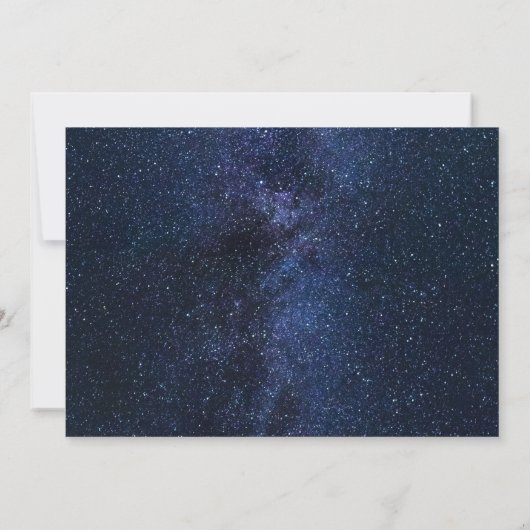 Galaxy Starry Night BAT MITZVAH Agate Uitnodiging (Achterkant)