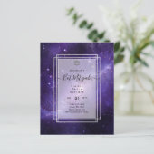 Galaxy Starry Night BAT MITZVAH Agaten Uitnodiging (Staand voorkant)