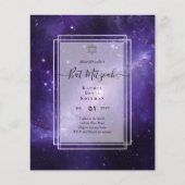 Galaxy Starry Night BAT MITZVAH Agaten Uitnodiging (Voorkant)