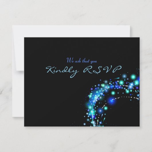 GALAXY STARS Bat Mitzvah Reply Card RSVP Kaartje (Voorkant)