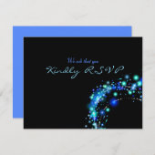 GALAXY STARS Bat Mitzvah Reply Card RSVP Kaartje (Voorkant / Achterkant)