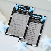 Galaxy Stars Blue Balloons Baby shower Advies Kaar