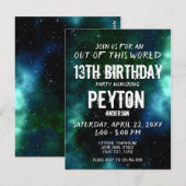 Galaxy Stars Buitengewone Verjaardagsuitnodiging Briefkaart (Voorkant / Achterkant)