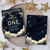 Galaxy Stars Celestial Baby eerste verjaardag Kaart