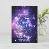Galaxy Stars Celestial Buitenspace Baby shower Kaart (Staand voorkant)
