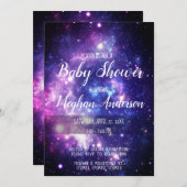 Galaxy Stars Celestial Buitenspace Baby shower Kaart (Voorkant / Achterkant)