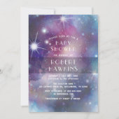 Galaxy Stars en Outer Space Baby shower Kaart (Voorkant)