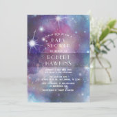 Galaxy Stars en Outer Space Baby shower Kaart (Staand voorkant)