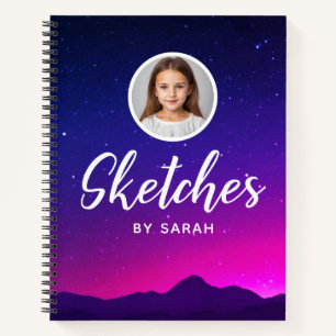 Galaxy Stars Gepersonaliseerde naam Sketchbook Not Notitieboek
