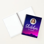 Galaxy Stars Gepersonaliseerde naam Sketchbook Not Notitieboek (Binnen)