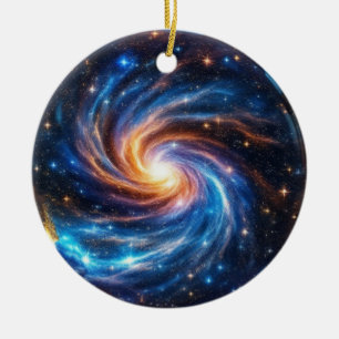 Galaxy Stars Healing Crystal Universe Keramisch Ornament