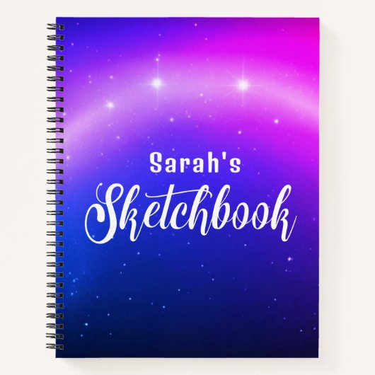 Galaxy Stars  naam Sketchbook Notitieboek (Voorkant)