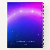 Galaxy Stars  naam Sketchbook Notitieboek (Achterkant)