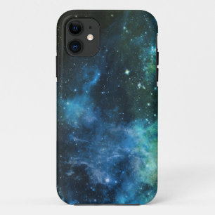 Galaxy Stars Nebula iPhone Blue Green 5/5S Hoesje