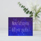 Galaxy Stars Night Motivatie, persoonlijk Briefkaart (Staand voorkant)