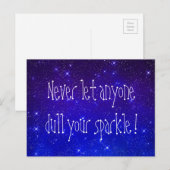 Galaxy Stars Night Motivatie, persoonlijk Briefkaart (Voorkant / Achterkant)