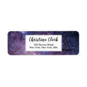 Galaxy Stars Night Personalized Custom Address Etiket (Voorkant)