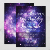 Galaxy Stars Out of This World Space Verjaardag Kaart (Voorkant / Achterkant)