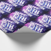 Galaxy Stars Space Gepersonaliseerde Verjaardagsfe Cadeaupapier (Hoek)