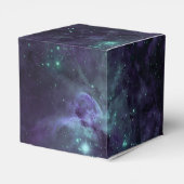 Galaxy Stars Space Groen Neon Patroon Bedankdoosjes (Achterkant)