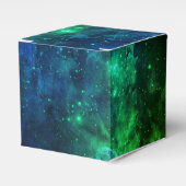 Galaxy Stars Space Groen Neon Patroon Bedankdoosjes (Voorkant Zijde)