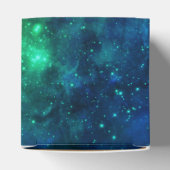 Galaxy Stars Space Groen Neon Patroon Bedankdoosjes (Bovenkant)